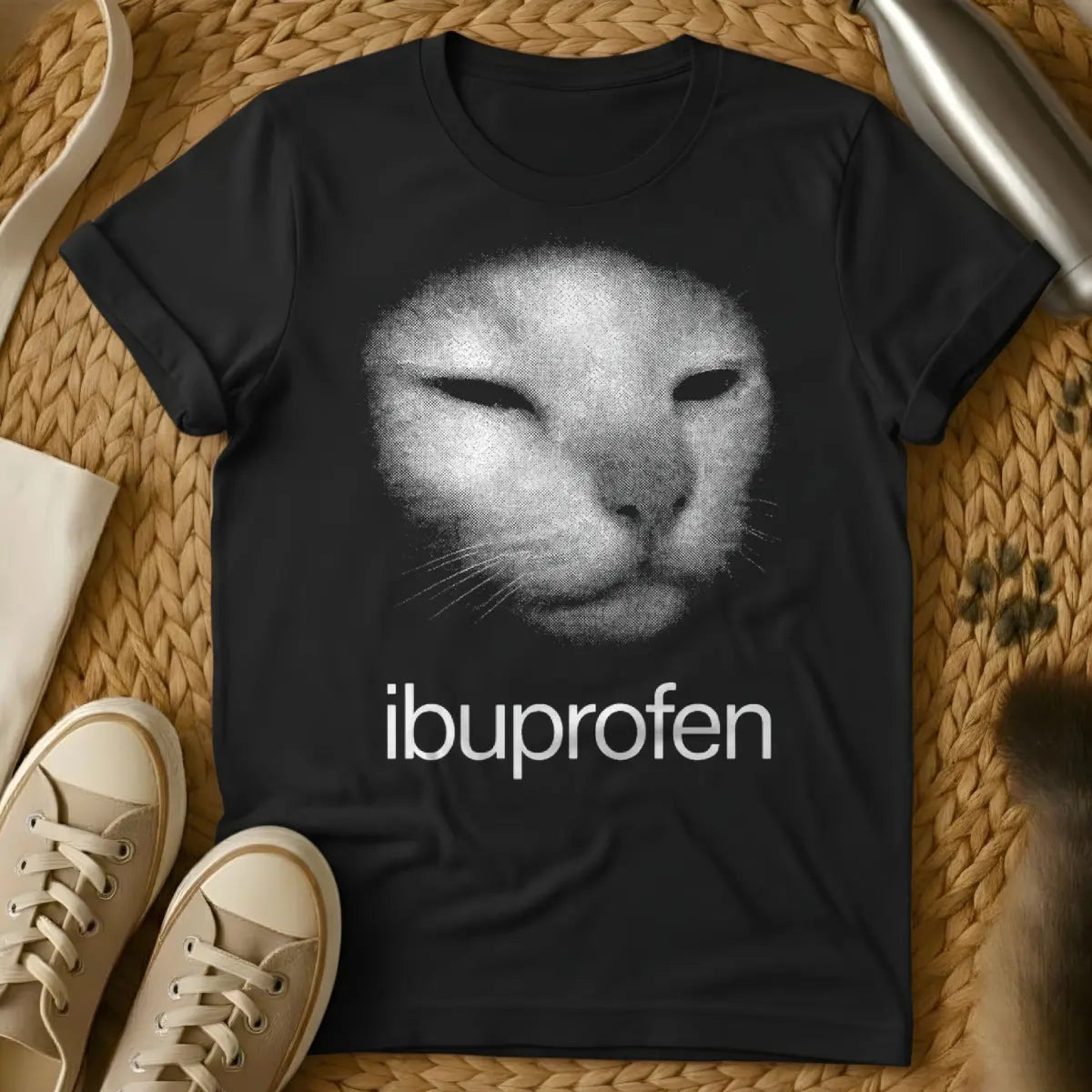 Ibuprofen Shirt - Black Cat T-Shirt
