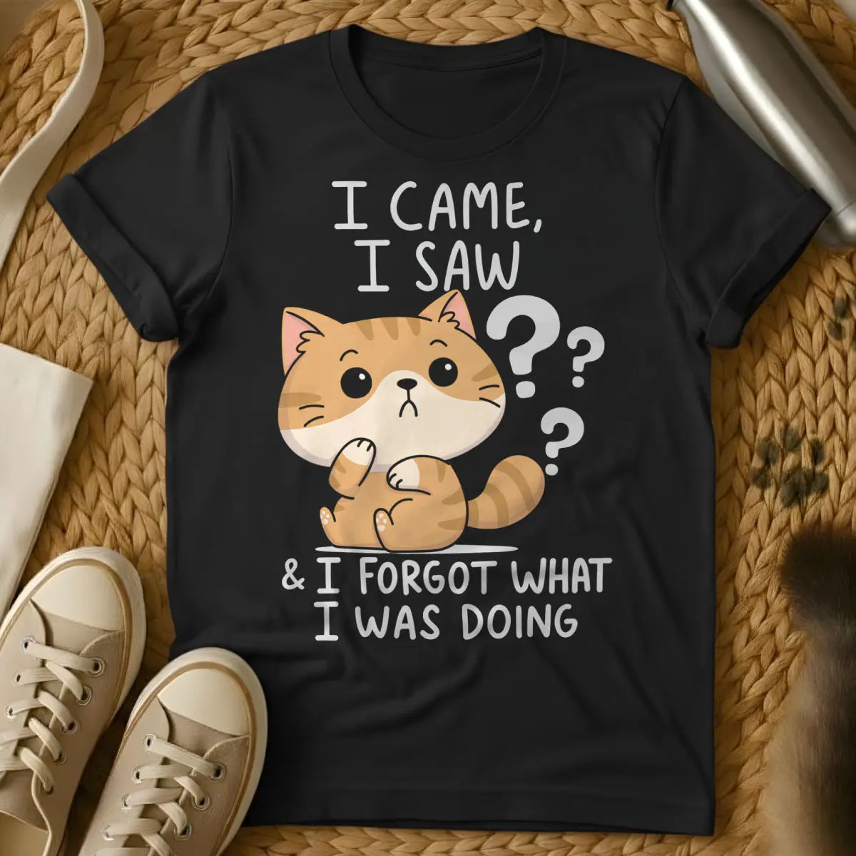 I Came I Saw Cat Shirt - Black Cat T-Shirt