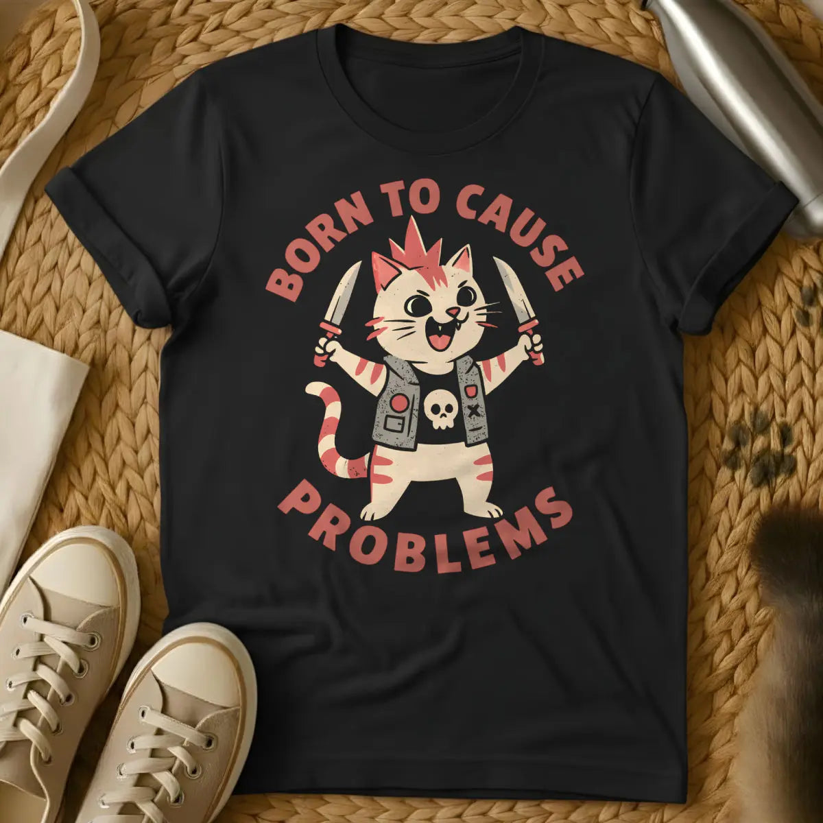 Rebel Cat Shirt - Black Cat T-Shirt