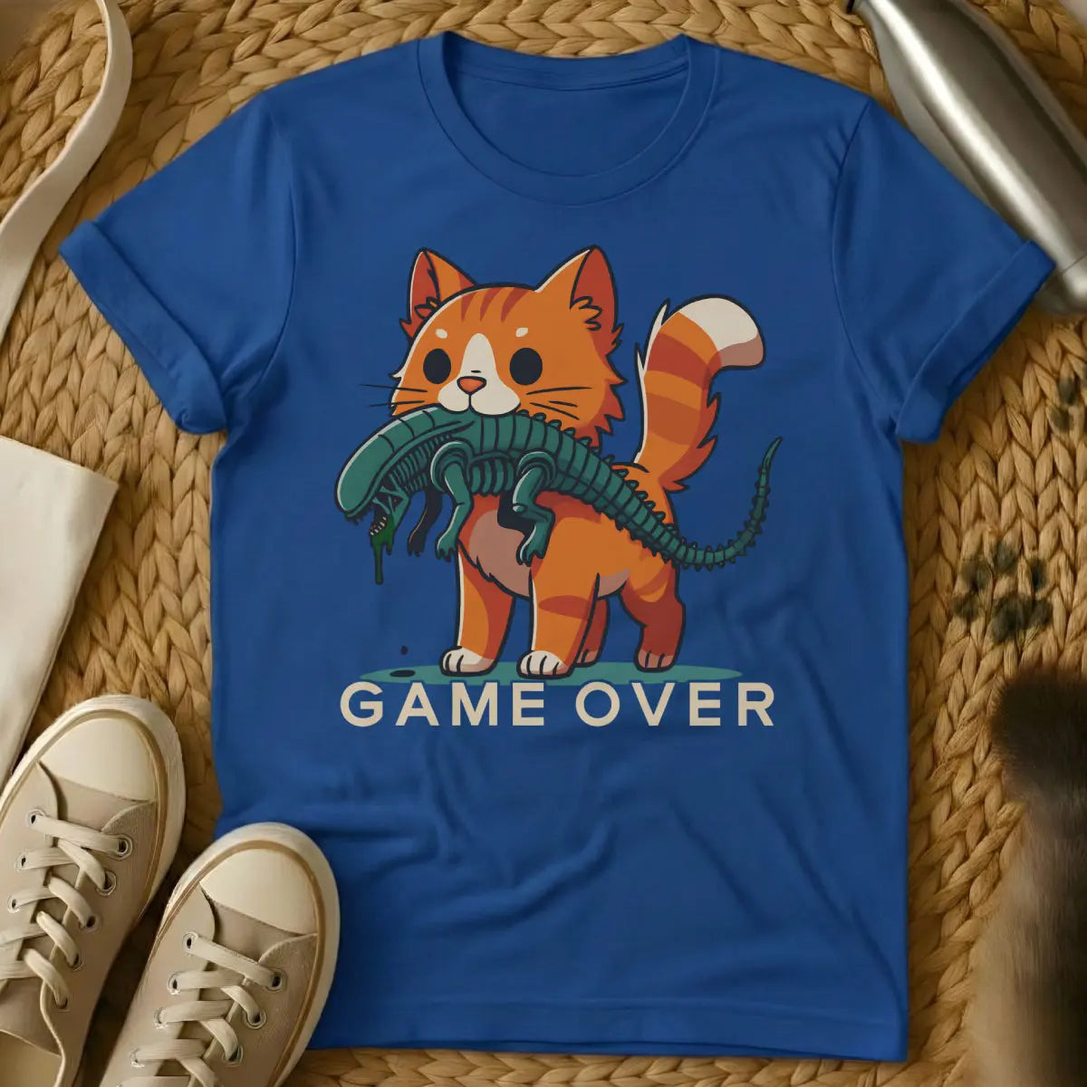 Xenomorph Cat Shirt - Blue Cat T-Shirt