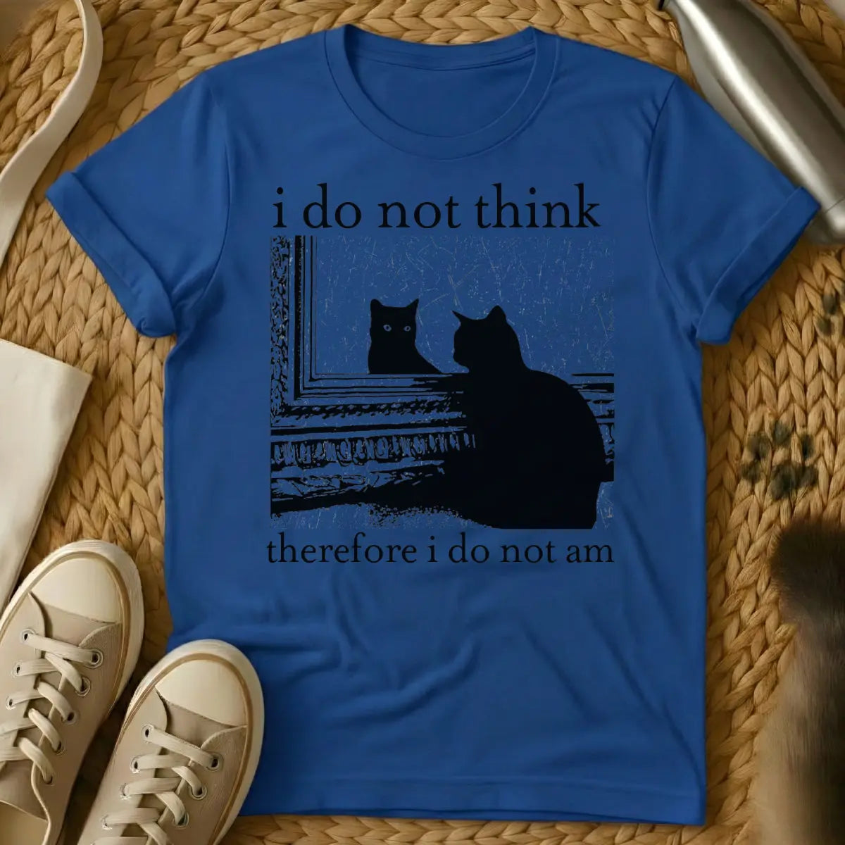 Reflection Cat Shirt - Blue Cat T-Shirt