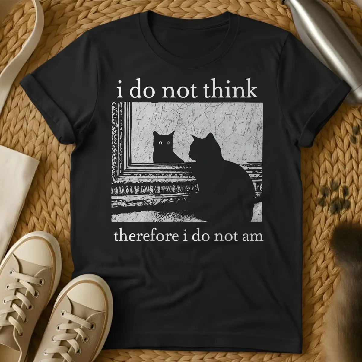 Reflection Cat Shirt - Black Cat T-Shirt