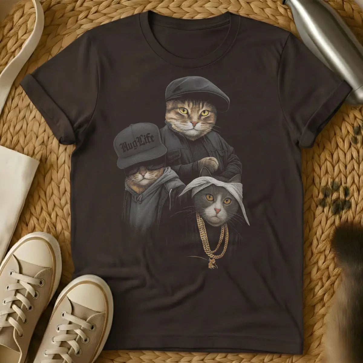 Thug Life Cat Shirt - Dark Chocolate Cat T-Shirt