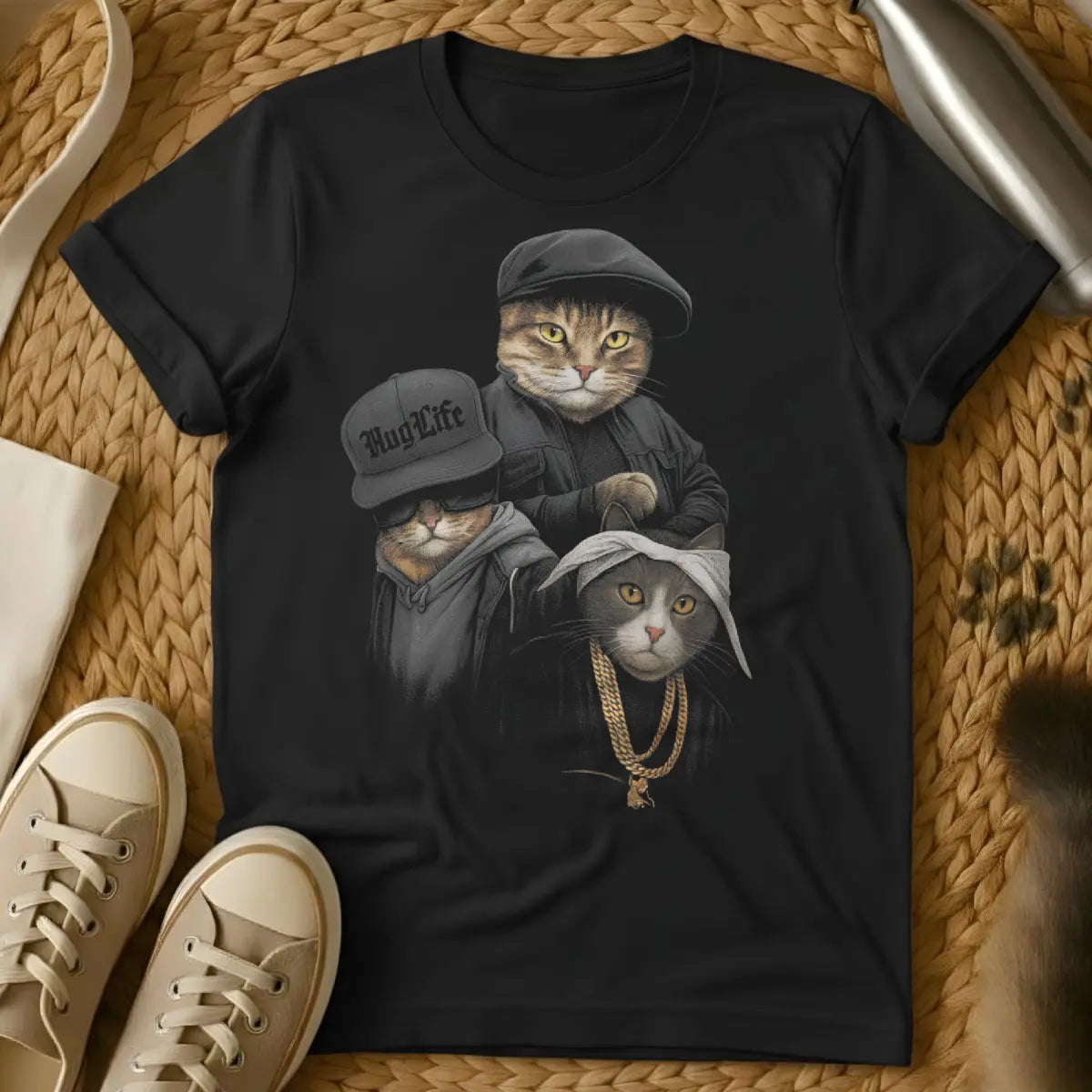 Thug Life Cat Shirt - Black Cat T-Shirt