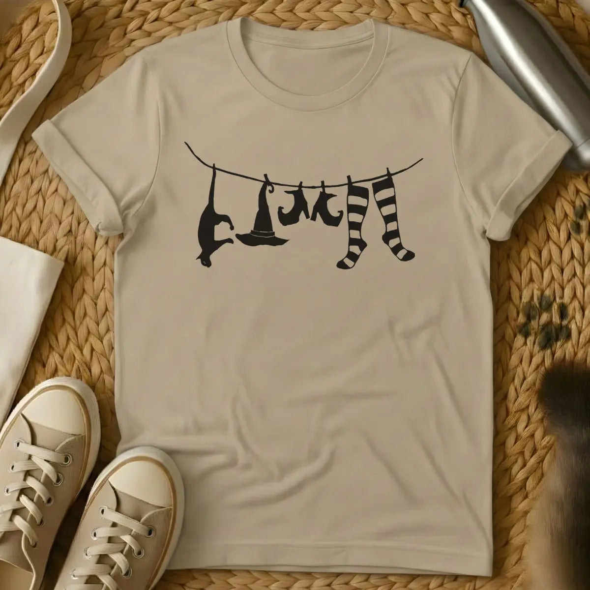 Witch Cat Shirt for Women - Sand Cat T-Shirt