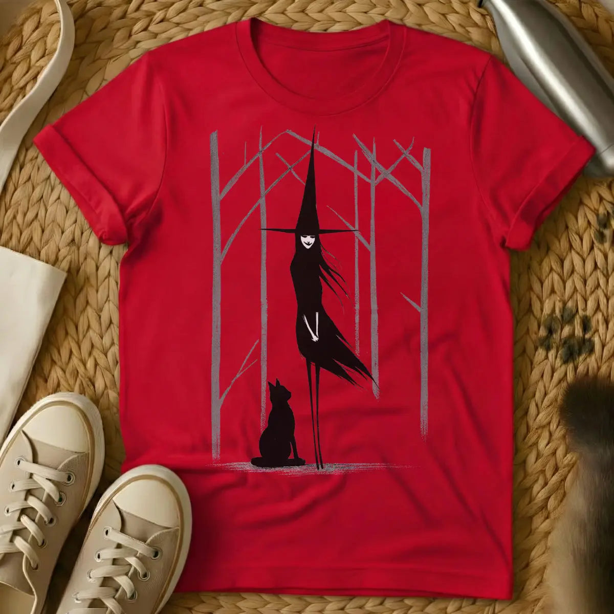 Witchy Cat Shirt - Red Cat T-Shirt