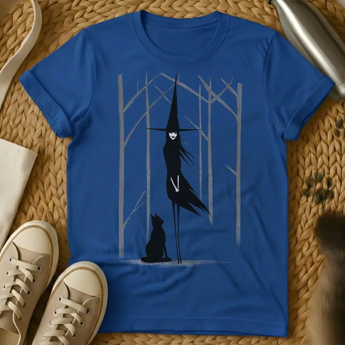 Witchy Cat Shirt - Blue Cat T-Shirt