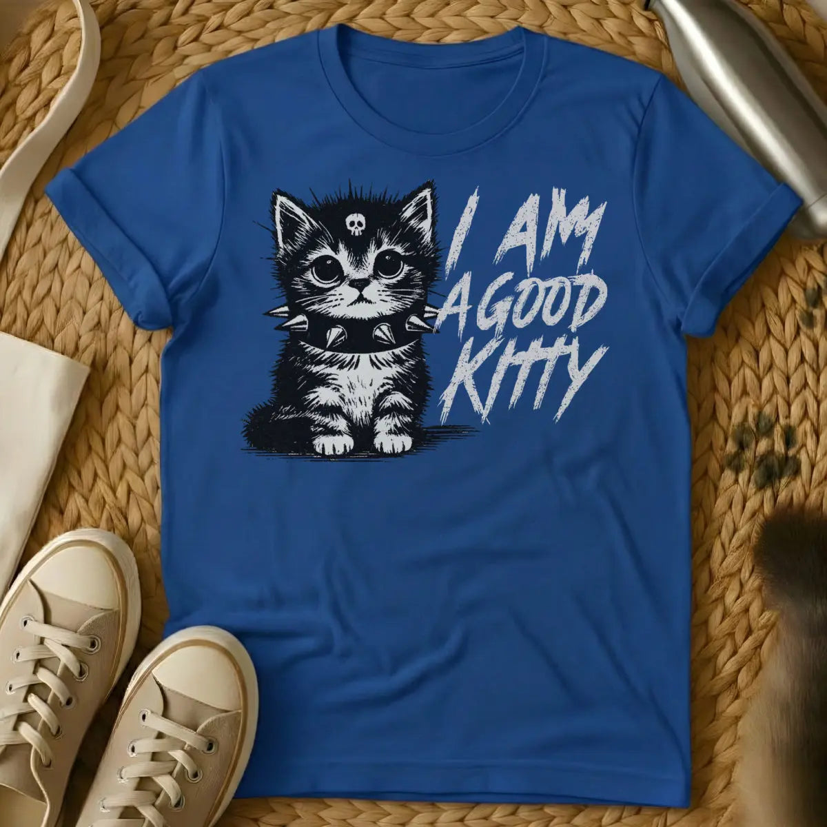 Good Kitty Shirt - Blue Cat T-Shirt