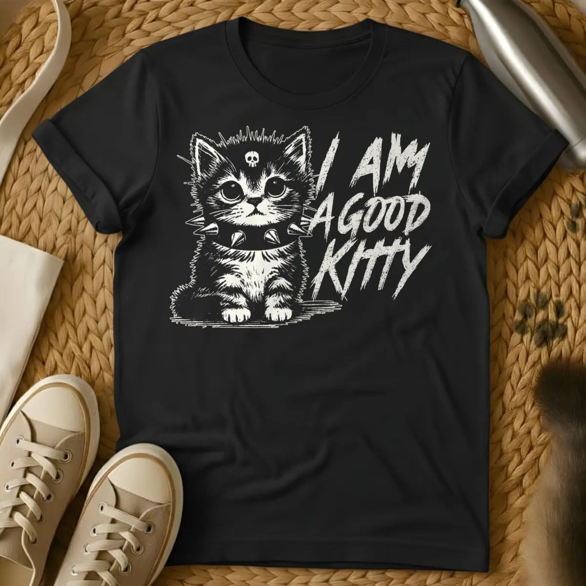 Good Kitty Shirt - Black Cat T-Shirt