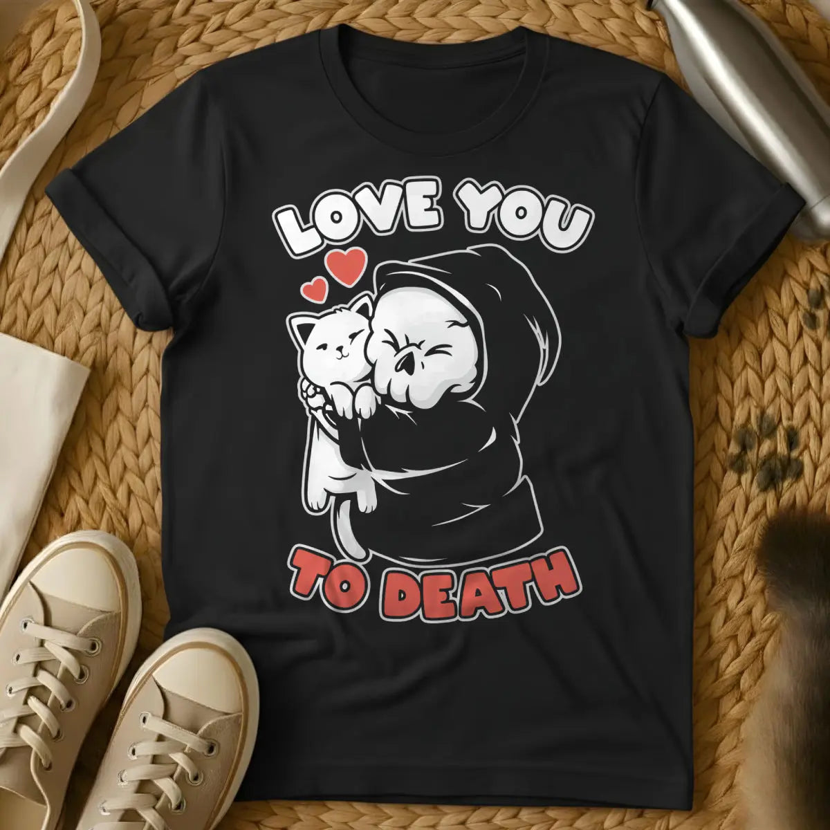 Love You to Death Cat Shirt - Black Cat T-Shirt