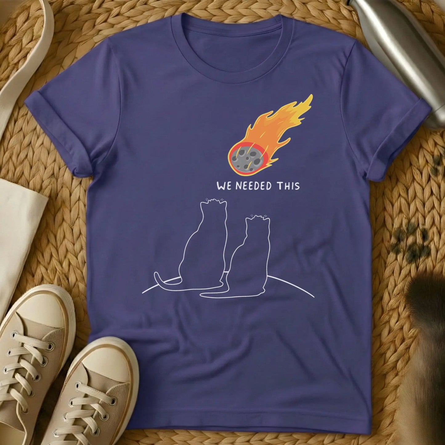 Meteorite Cat Shirt - Purple Cat T-Shirt
