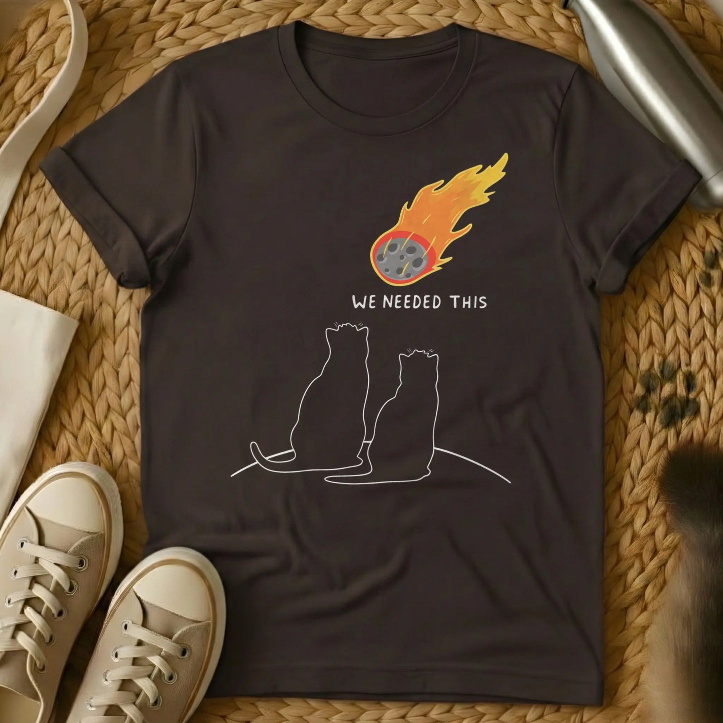 Meteorite Cat Shirt - Dark Chocolate Cat T-Shirt