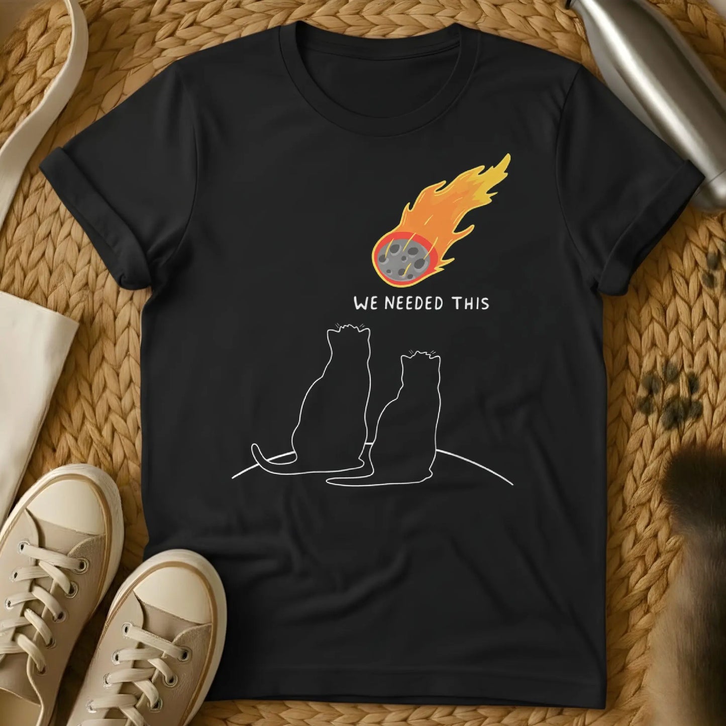 Meteorite Cat Shirt - Black Cat T-Shirt
