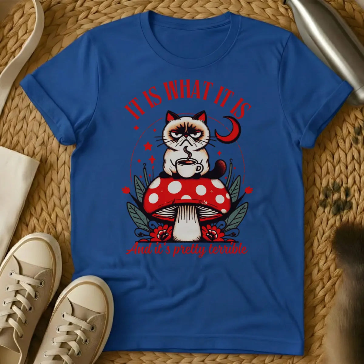 It Is What It Is Cat Shirt - Blue Cat T-Shirt