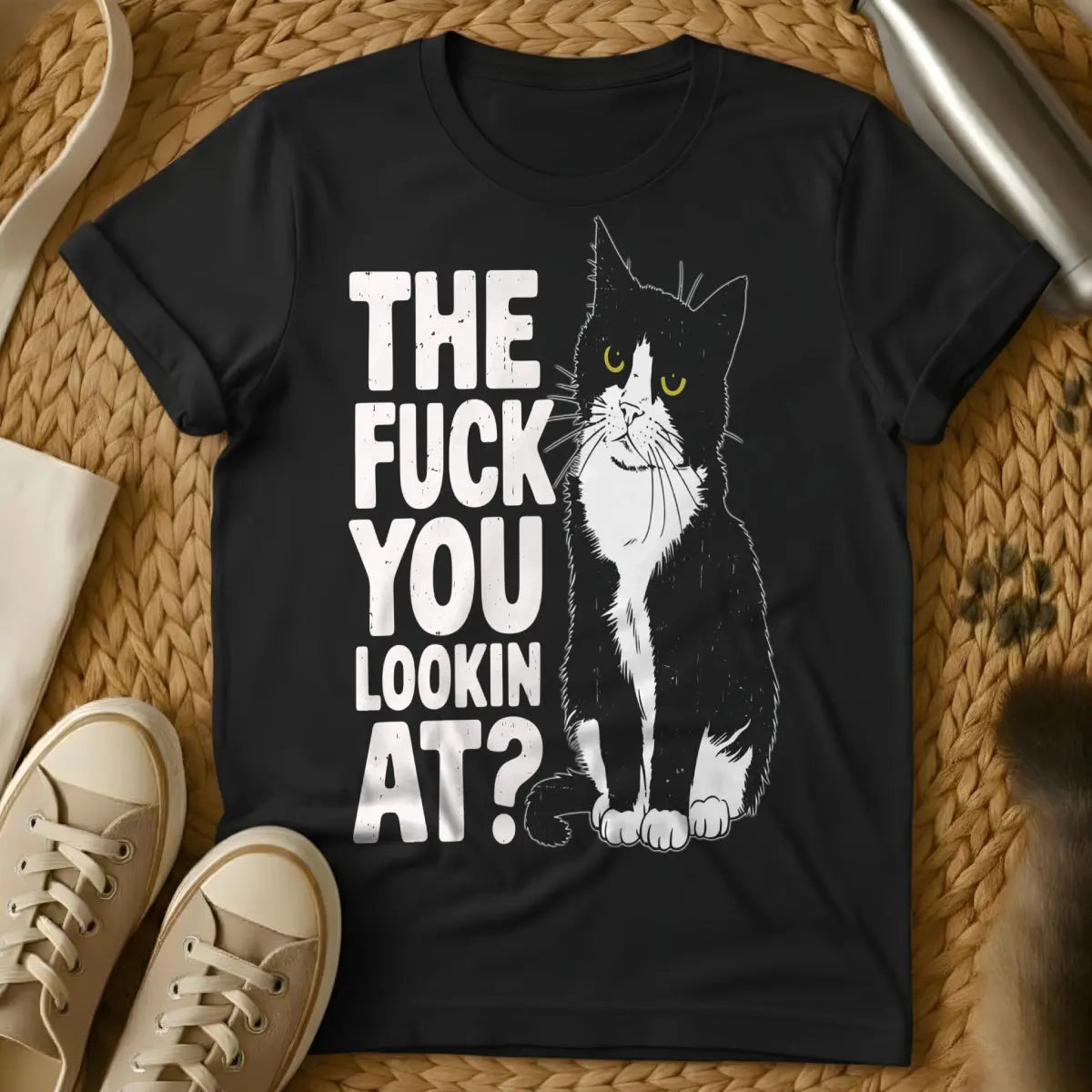 Look at Me Cat Shirt - Black Cat T-Shirt