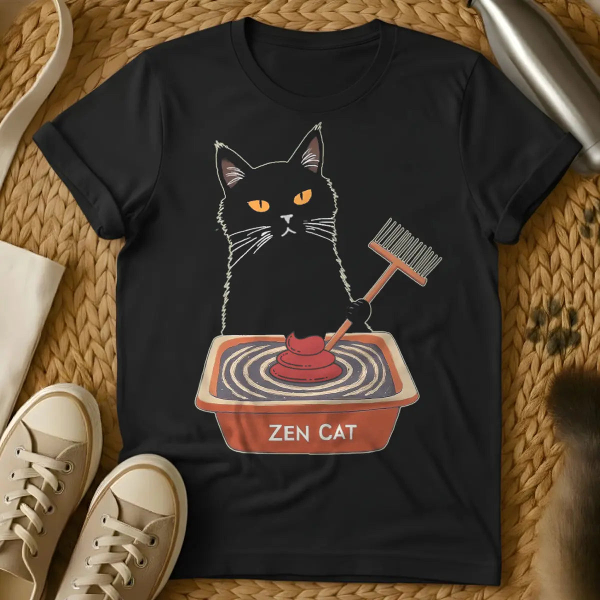 Zen Cat Shirt - Black Cat T-Shirt