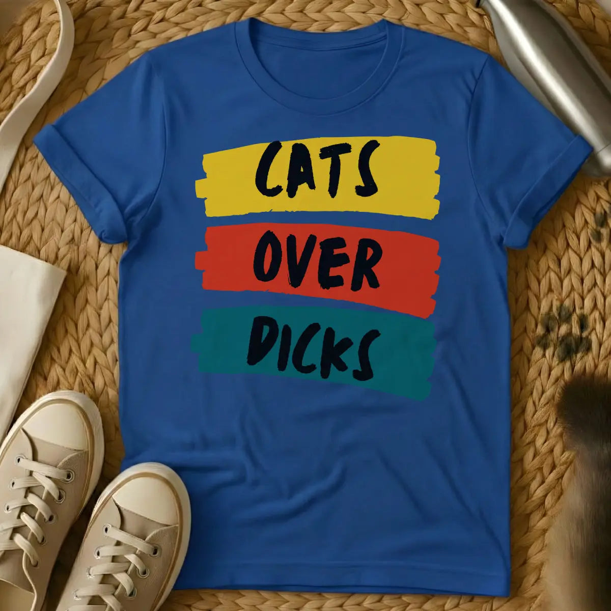 Cat Sarcasm Shirt - Blue T-Shirt - cat parent sarcasm, deadpan sarcasm, dry humor apparel