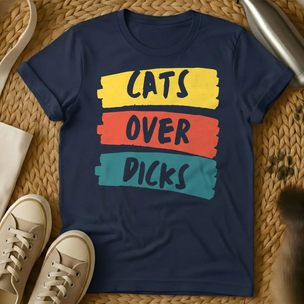 Cat Sarcasm Shirt - Navy T-Shirt - cat parent sarcasm, deadpan sarcasm, dry humor apparel
