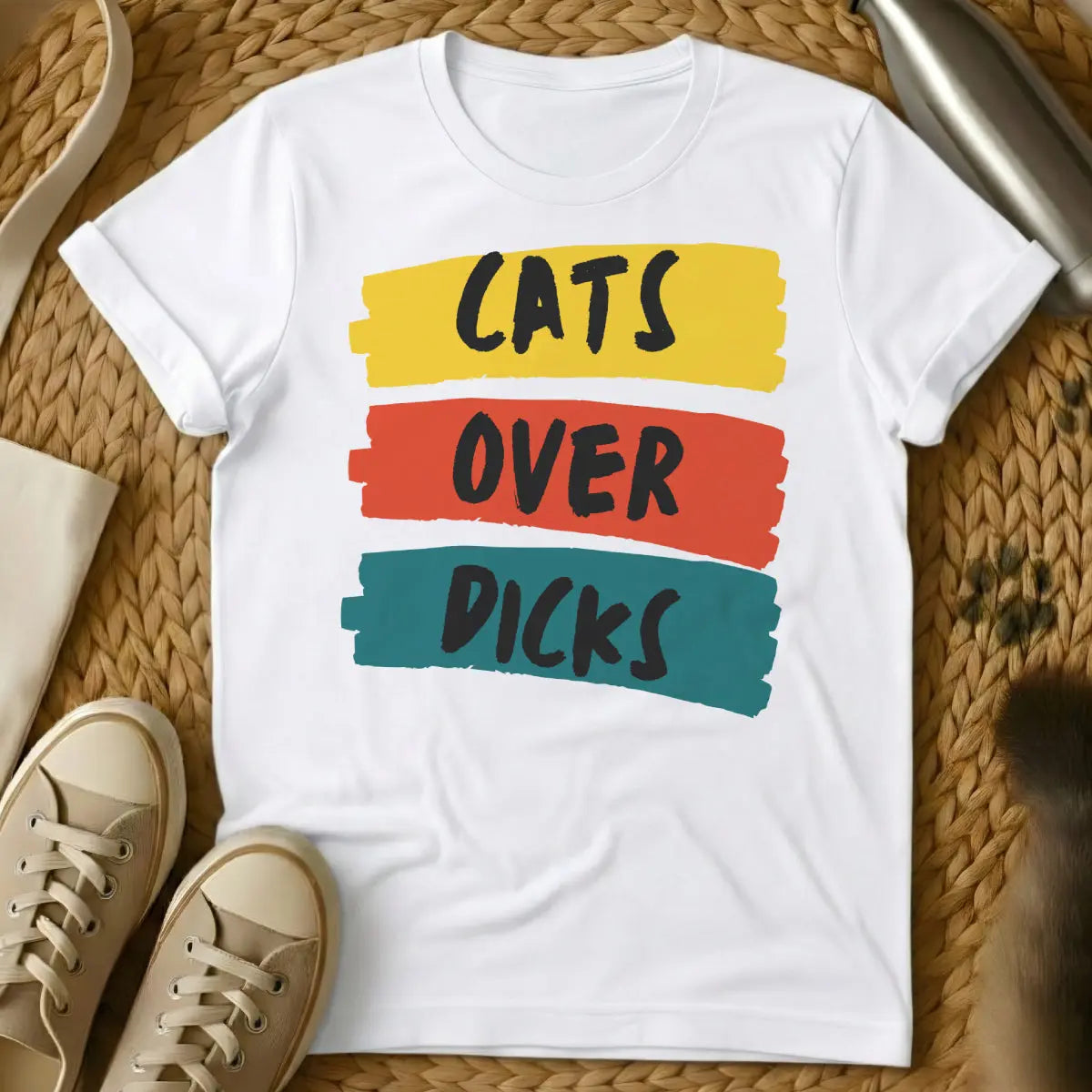 Cat Sarcasm Shirt - White T-Shirt - cat parent sarcasm, deadpan sarcasm, dry humor apparel