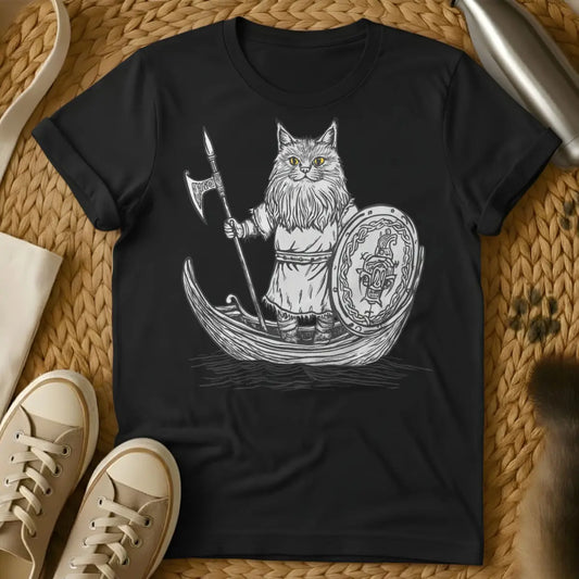 Viking Cat Shirt - Black Cat T-Shirt