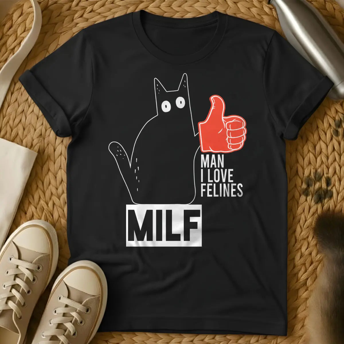 MILF Cat Shirt - Black Cat T-Shirt