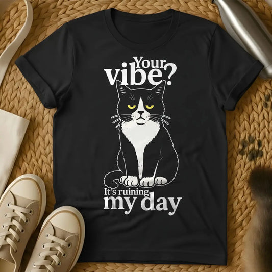 Vibe Cat T-Shirt - Black Cat T-Shirt