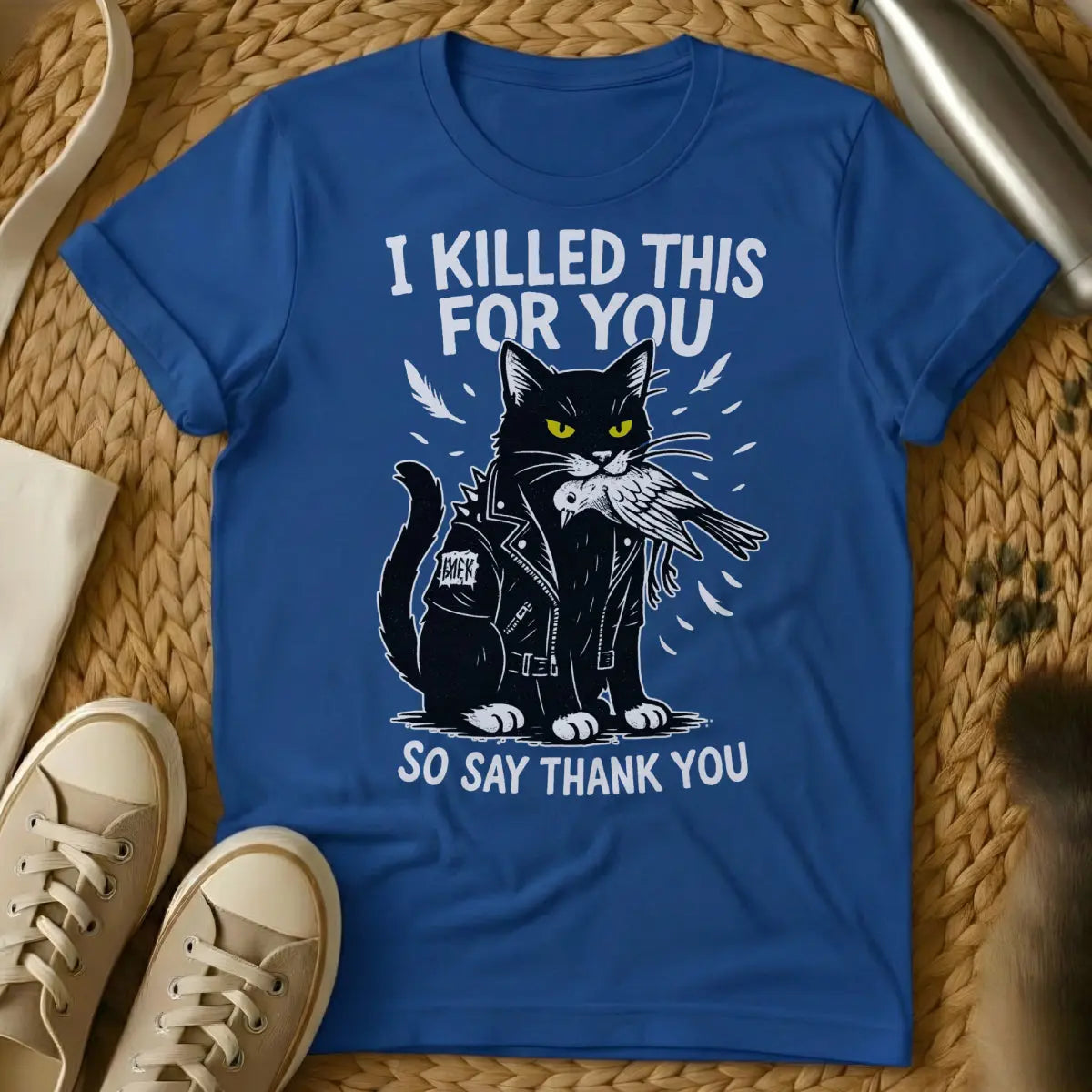 Killer Cat Shirt - Blue Cat T-Shirt