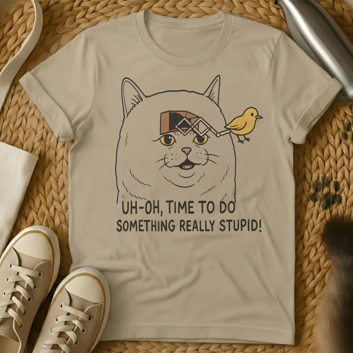 Stupid Cat Shirt - Sand Cat T-Shirt