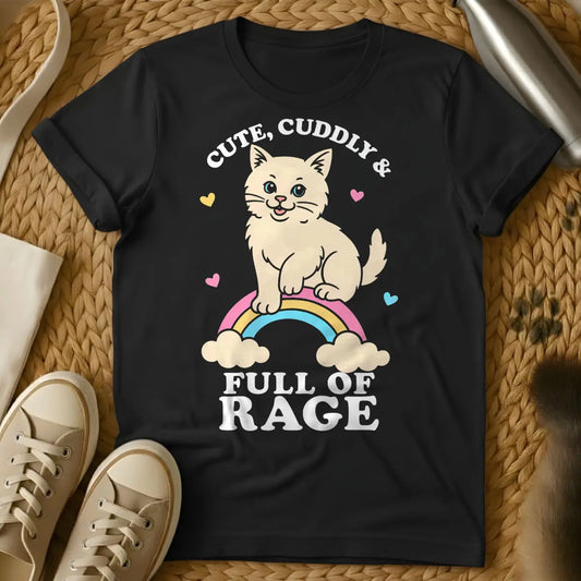 Rage Cat T-Shirt - Black Cat T-Shirt