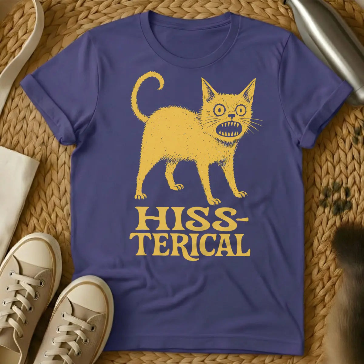 Hysteric Cat Shirt - Purple Cat T-Shirt