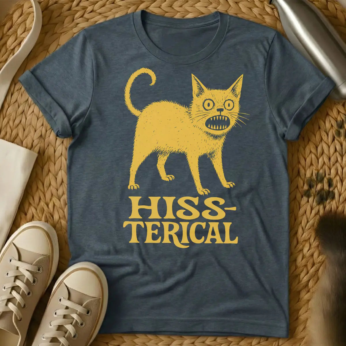 Hysteric Cat Shirt - Dark Heather Cat T-Shirt