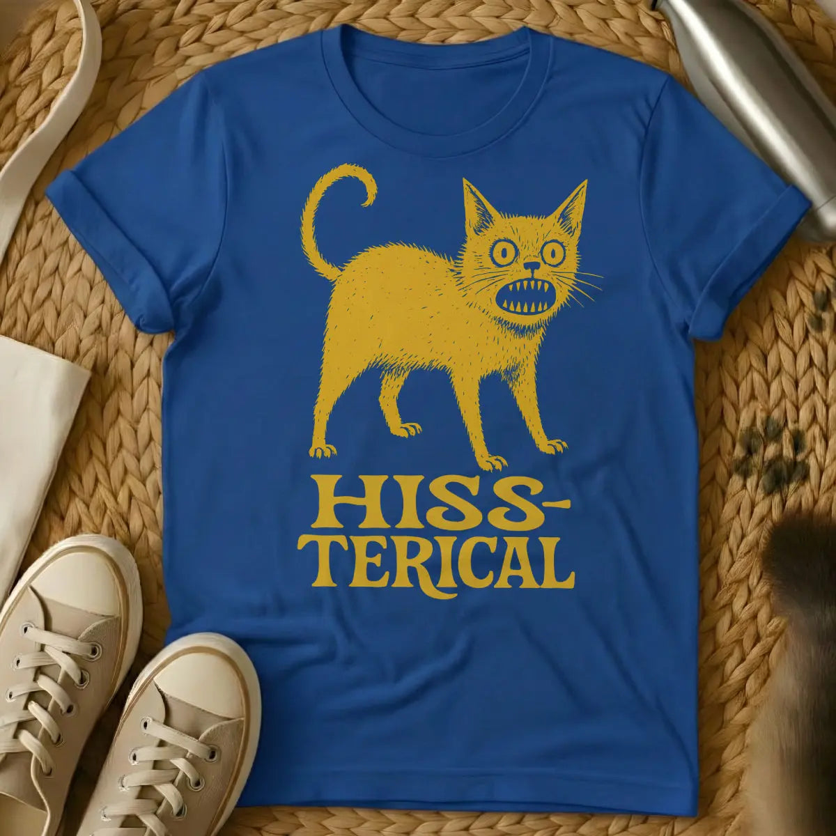 Hysteric Cat Shirt - Blue Cat T-Shirt