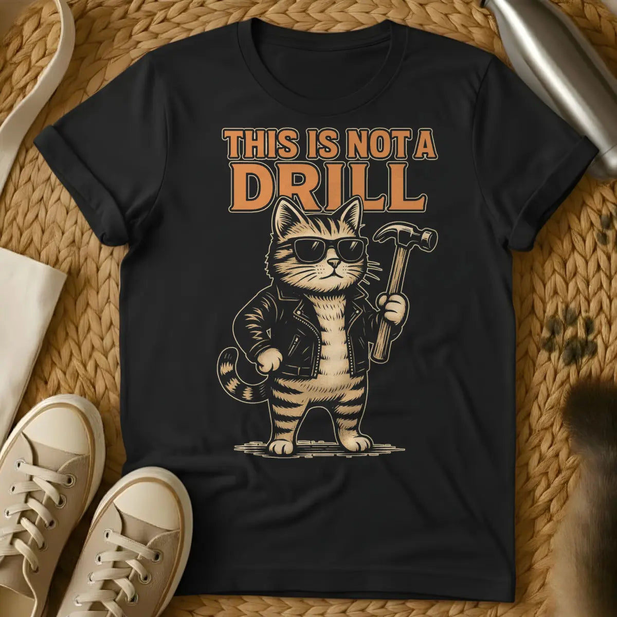 This Is Not a Drill Cat Shirt - Black Cat T-Shirt