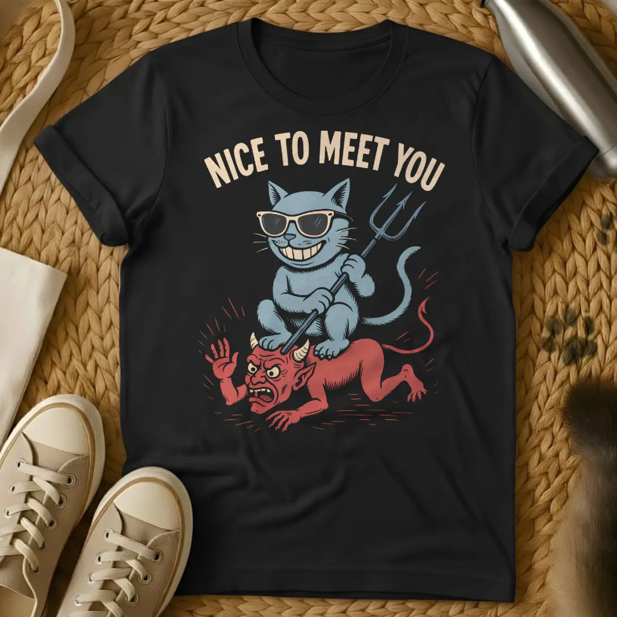 Hell Cat T-Shirt - Black Cat T-Shirt