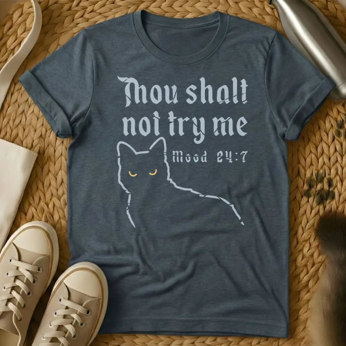 Mood Cat Shirt - Dark Heather Cat T-Shirt