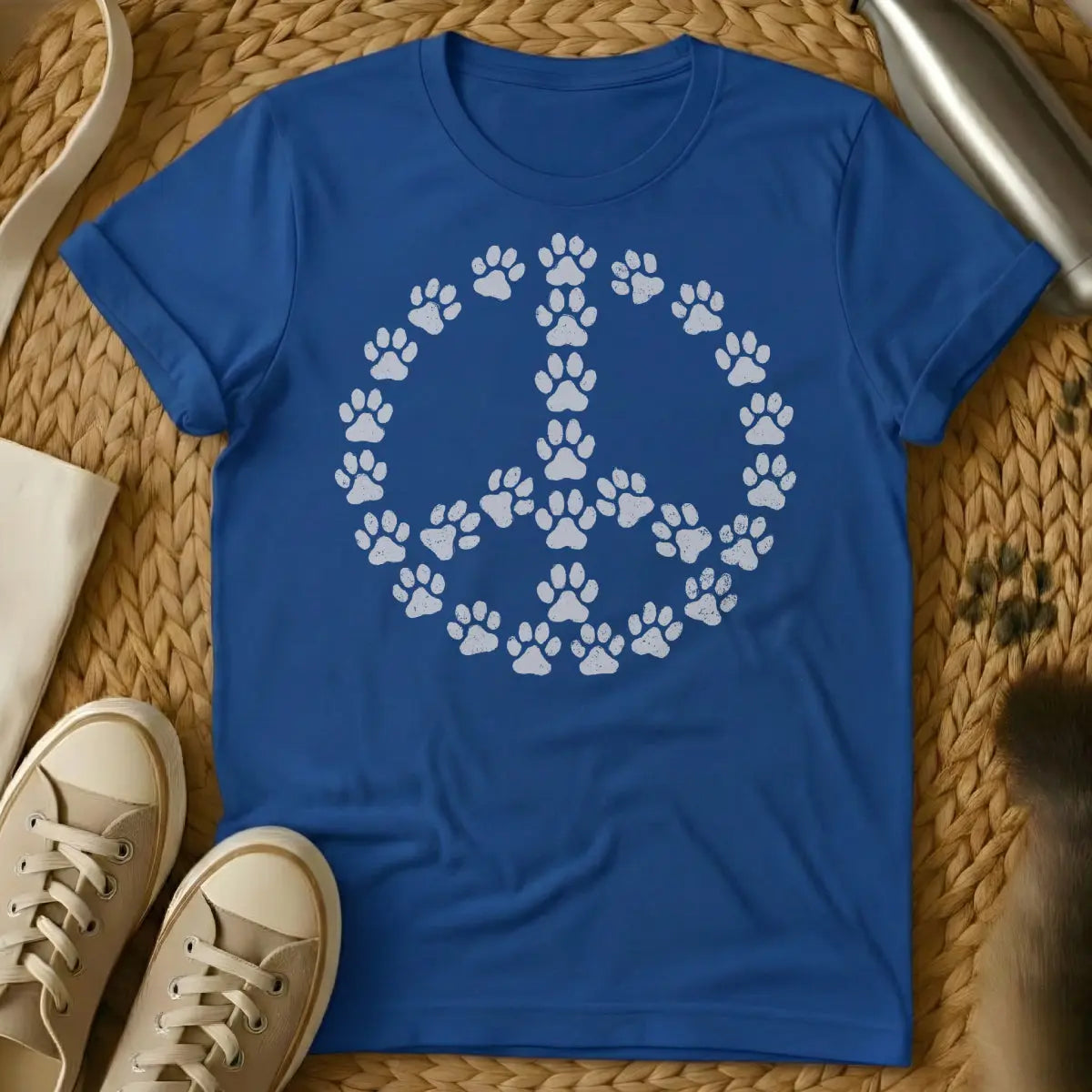 Peace Cat Shirt - Blue Cat T-Shirt