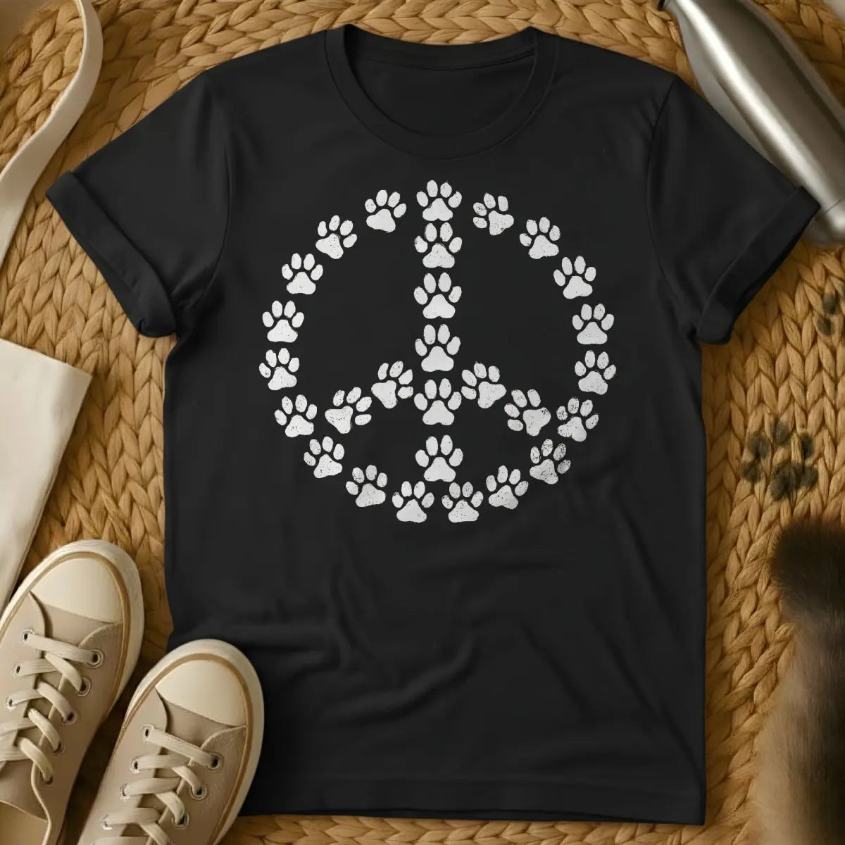 Peace Cat Shirt - Black Cat T-Shirt