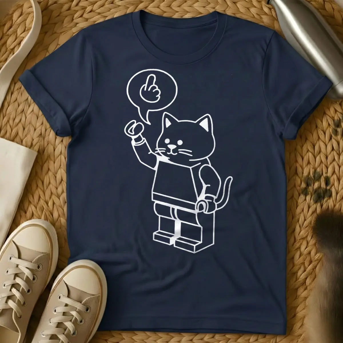 Lego Cat Shirt - Navy Cat T-Shirt