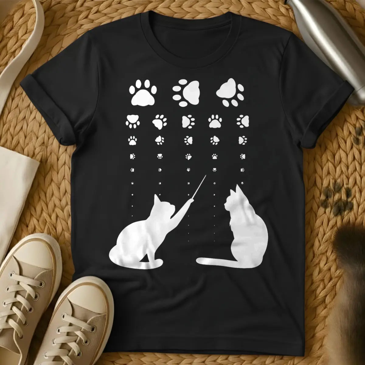 Optometrist Cat Shirt - Black Cat T-Shirt