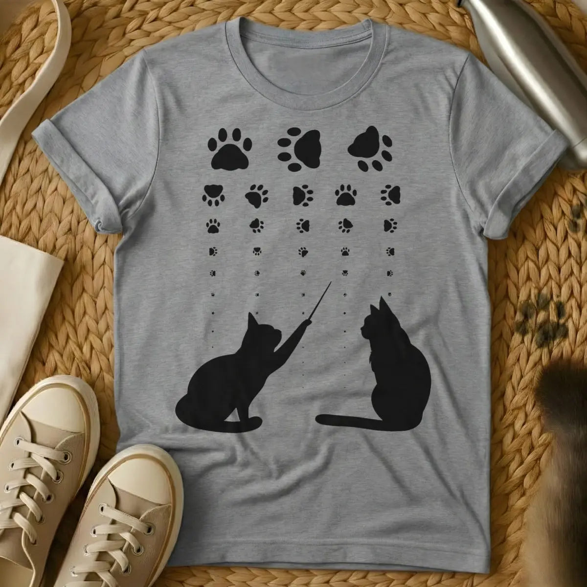 Optometrist Cat Shirt - Gray Cat T-Shirt