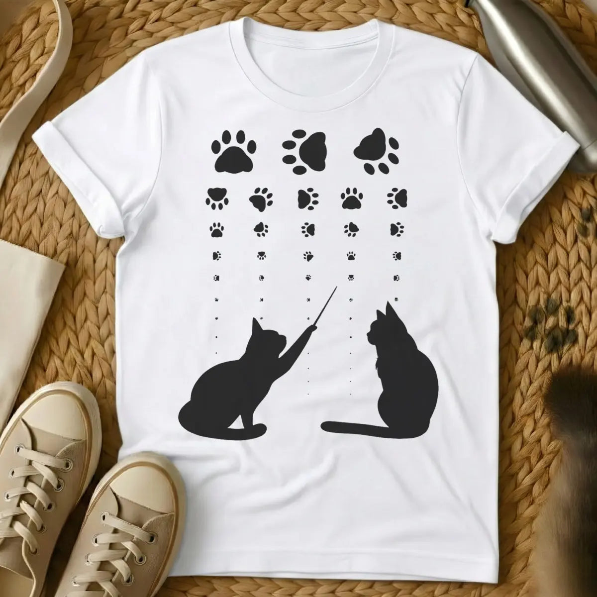 Optometrist Cat Shirt - White Cat T-Shirt