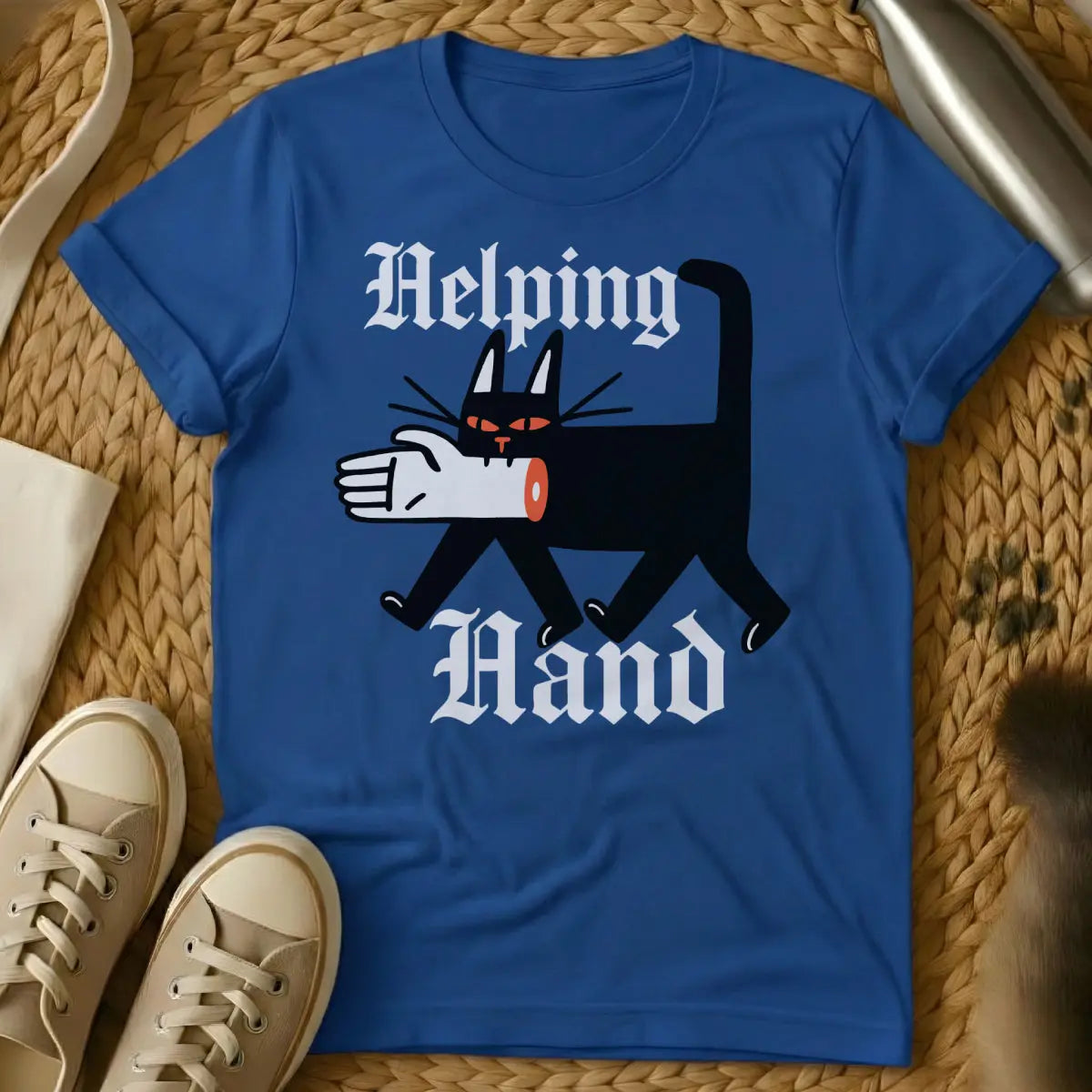 Paw Friend Cat Shirt - Blue Cat T-Shirt