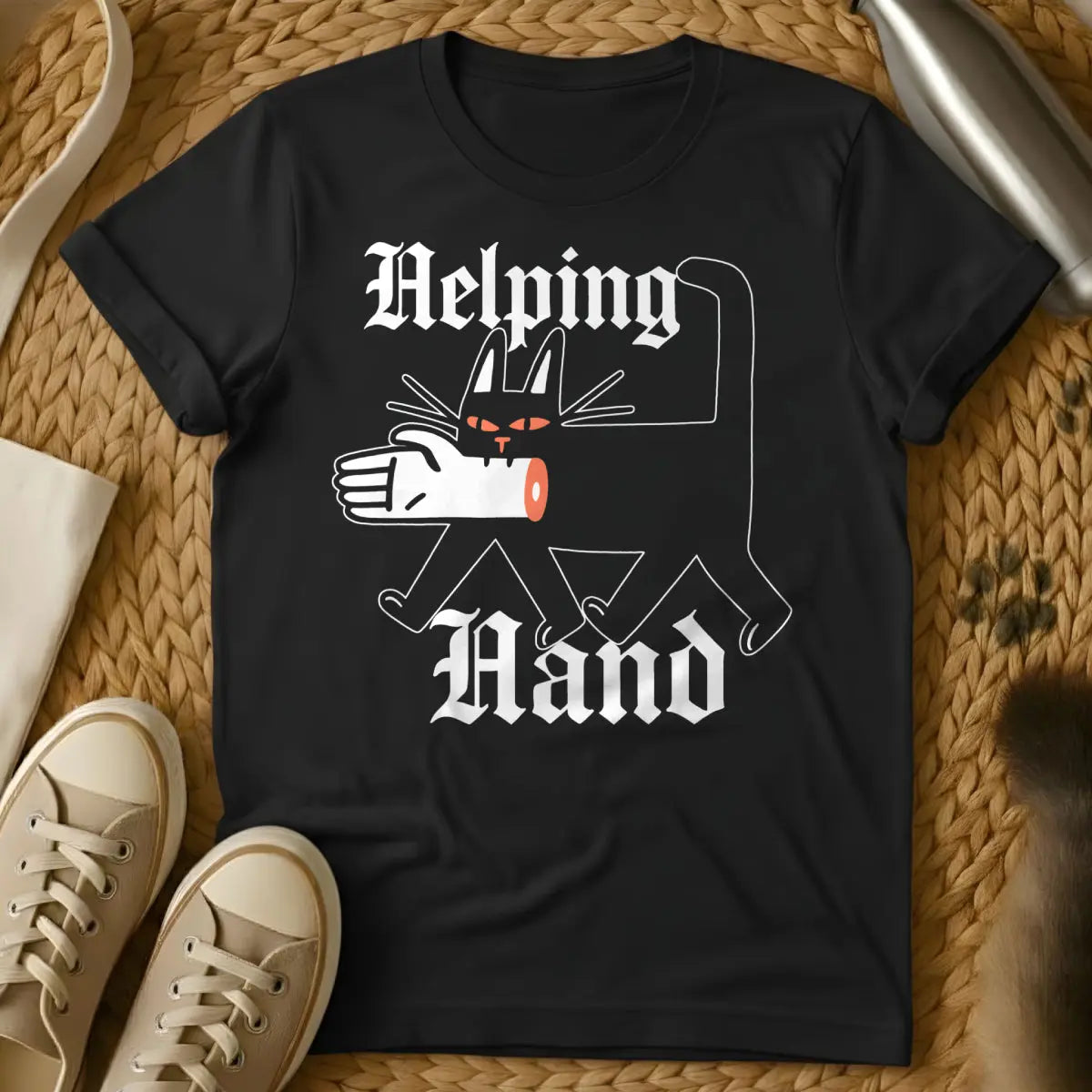 Paw Friend Cat Shirt - Black Cat T-Shirt