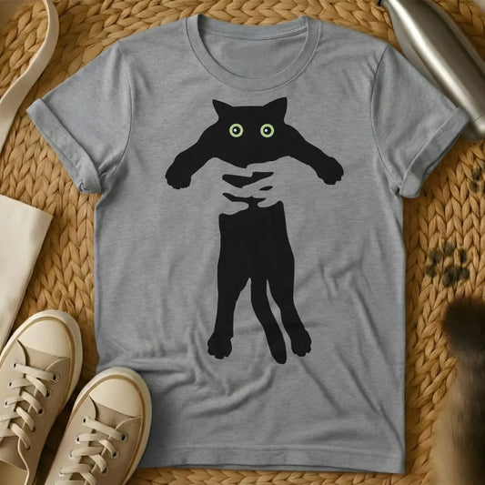 Cat Owner Cat Shirt - Gray T-Shirt - cat overlord humor, feline power dynamic, human servant tee