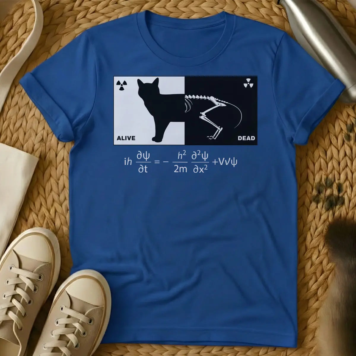 Schrödinger's Cat Shirt - Blue Cat T-Shirt