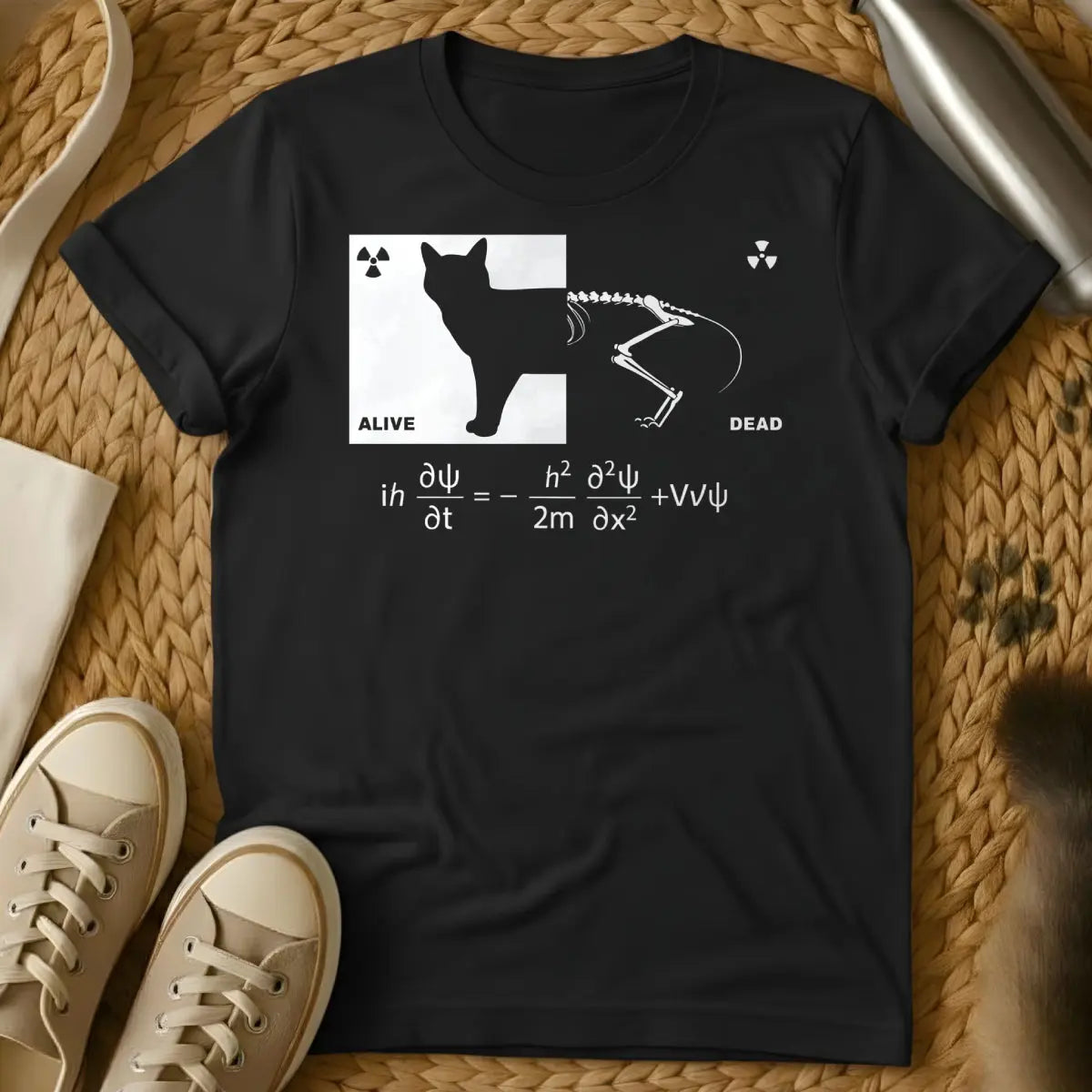 Schrödinger's Cat Shirt - Black Cat T-Shirt