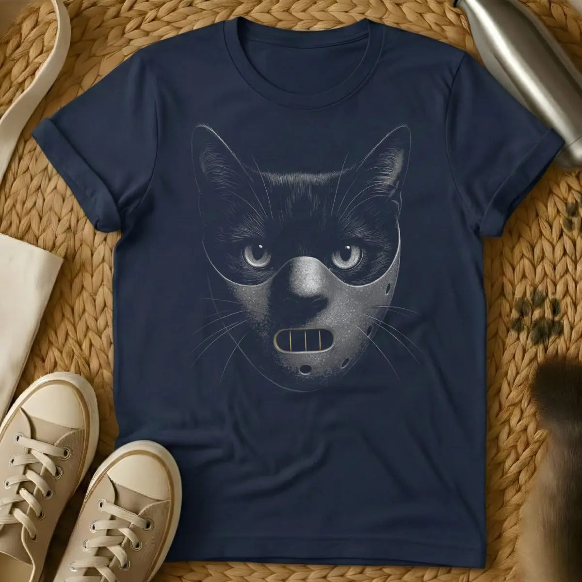 Hannibal Cat T-Shirt - Navy Cat T-Shirt