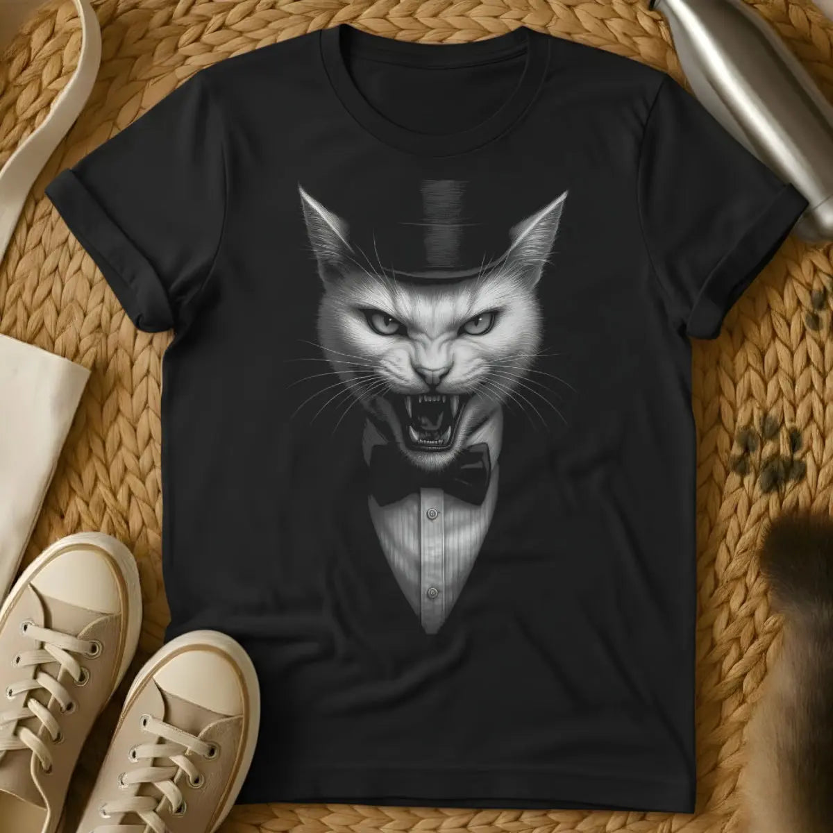 Vintage Cat Shirt - Black Cat T-Shirt