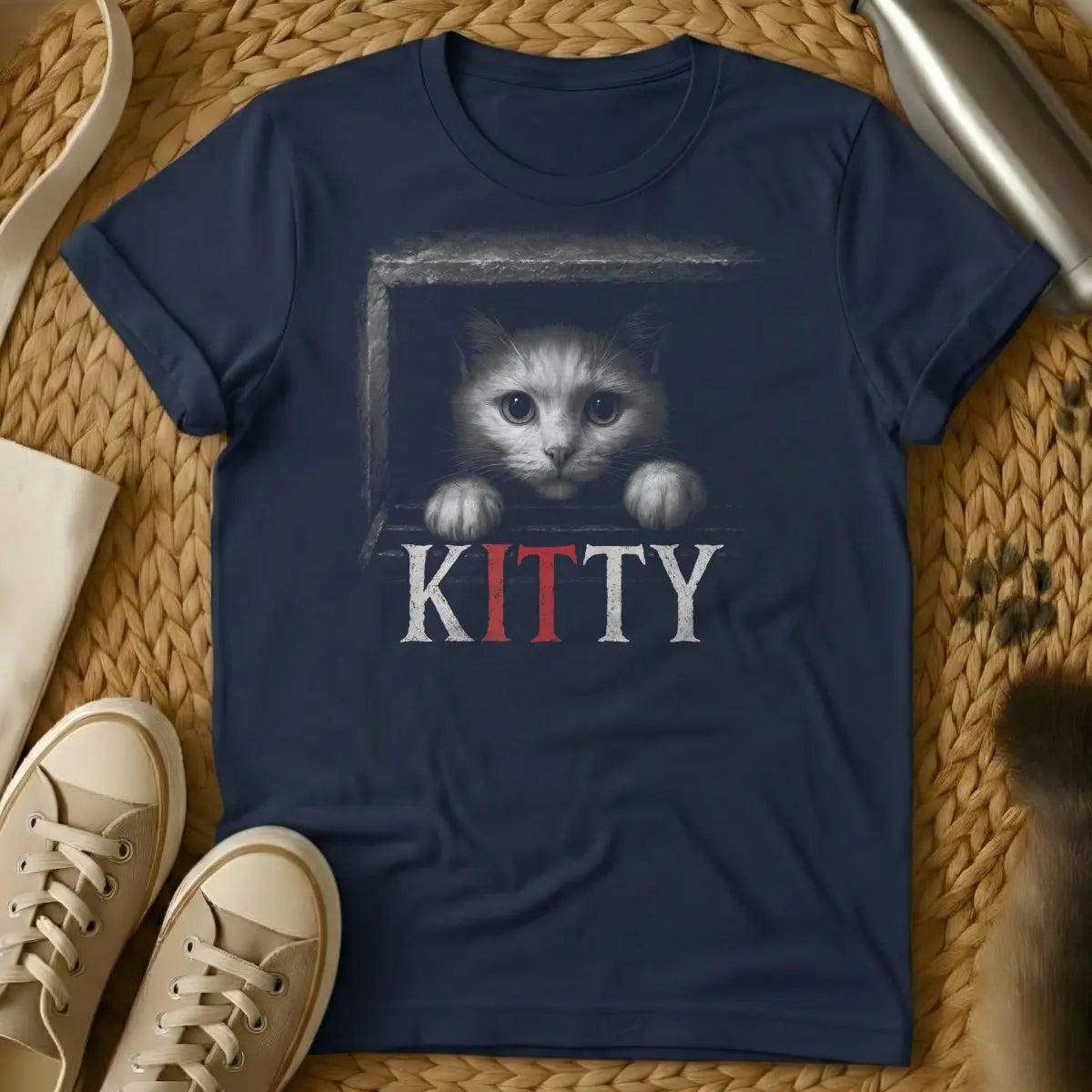 Kitty IT Shirt - Navy Cat T-Shirt