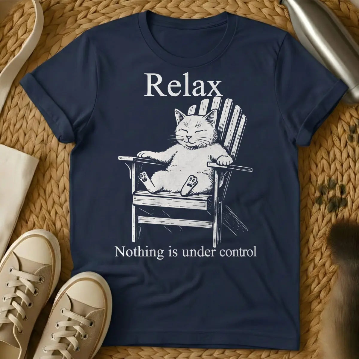Relax Cat ShirtRelax Cat Shirt - Navy Cat T-Shirt